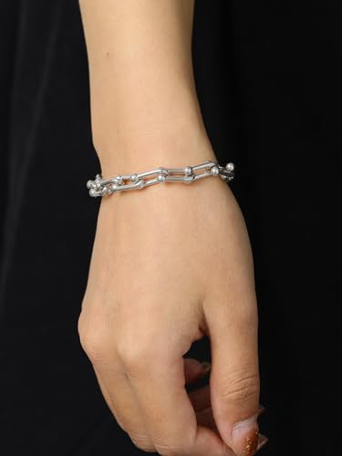Paperclip Chain Bracelet for Women in Stainless Steel