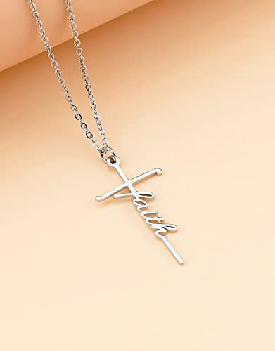 Women's Faith Cross Necklace - Lcherry Jewelry Gift