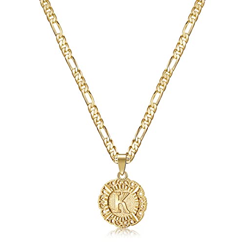 Gold Plated Initial Pendant Necklace with Alphabet Design