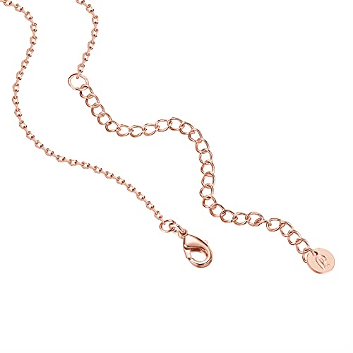 Rose Gold Round CZ Pendant Necklace by PAVOI