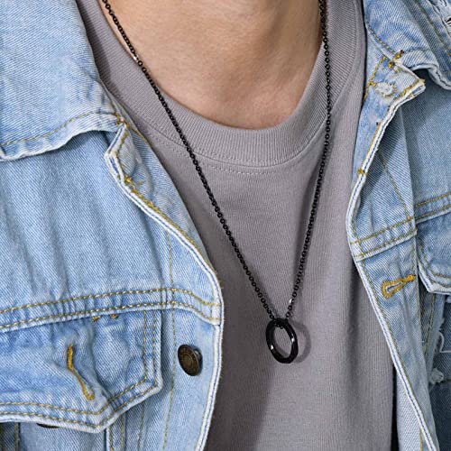 Norse Viking Pendant Necklace with Mobius Twist Spiral