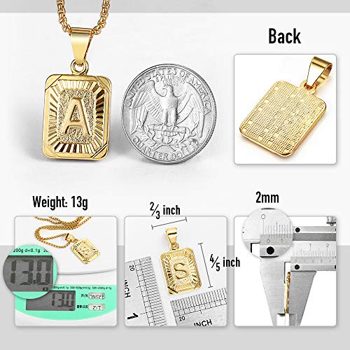 Gold Plated Initial Letter A Pendant Necklace