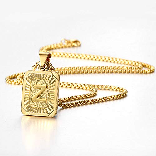 Gold Plated Initial Letter A Pendant Necklace