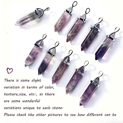 Amethyst Gemstone Necklace with Hexagonal Pendant