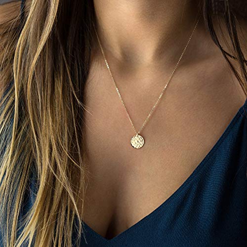 Full Moon Pendant Necklace in 14k Gold Fill