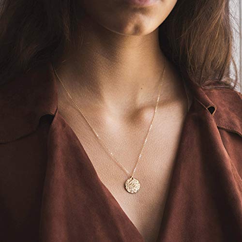 Full Moon Pendant Necklace in 14k Gold Fill