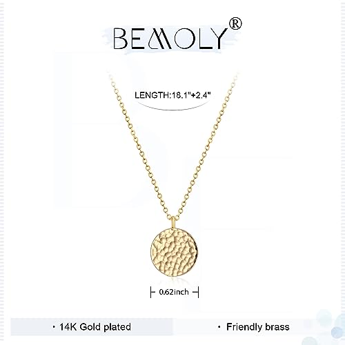 Full Moon Pendant Necklace in 14k Gold Fill