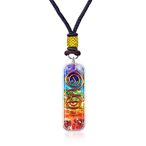 Handmade Orgonite Seven Chakra Pendant Necklace
