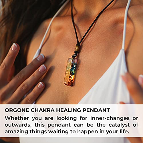 Handmade Orgonite Seven Chakra Pendant Necklace
