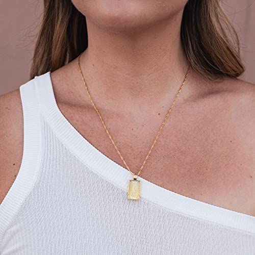 18K Gold Plated Sunburst Pendant Necklace