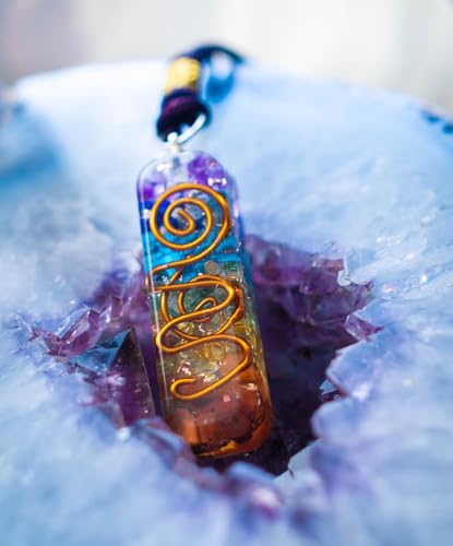 Handmade Orgonite Seven Chakra Pendant Necklace
