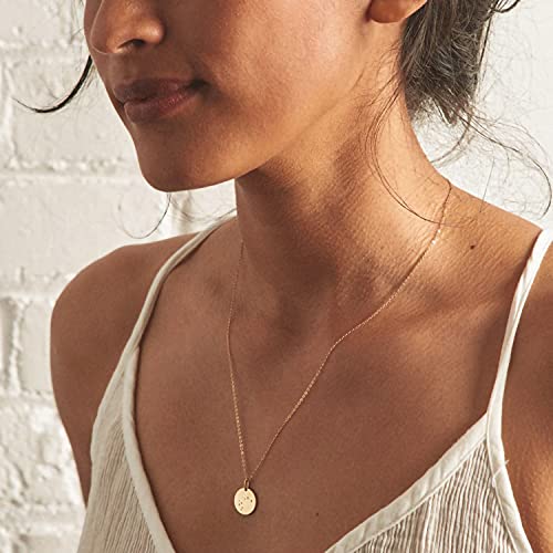 Zodiac Scorpio Coin Disc Dainty Silver Necklace