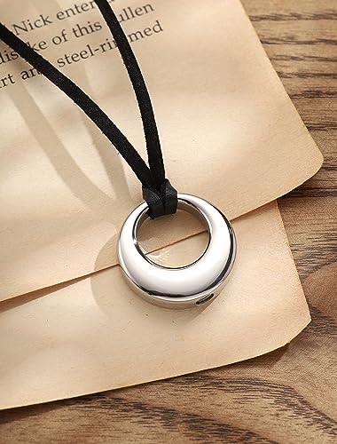 Gothic Boho Black O Ring Choker Necklace
