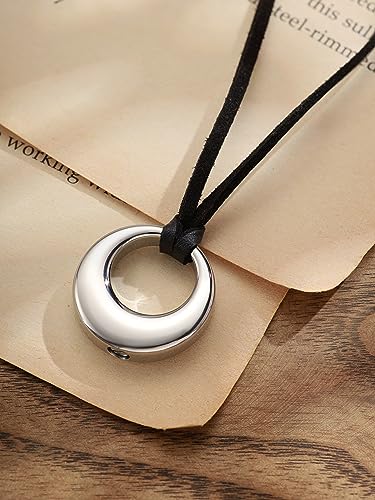 Gothic Boho Black O Ring Choker Necklace