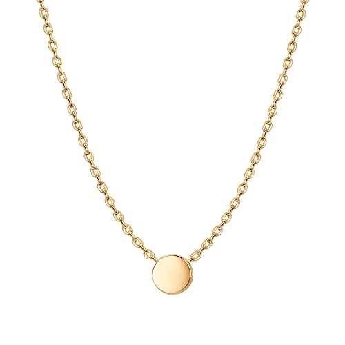 Tiny Dot Pendant Necklace in 14K Gold Plated