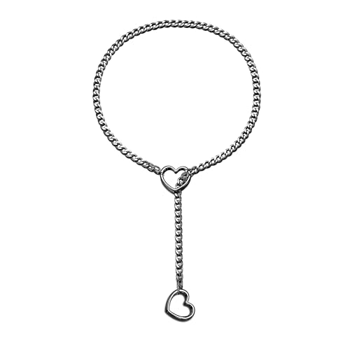 Handmade Gothic Heart Slip Chain Necklace