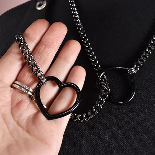 Handmade Gothic Heart Slip Chain Necklace