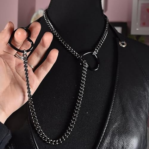Handmade Gothic Heart Slip Chain Necklace