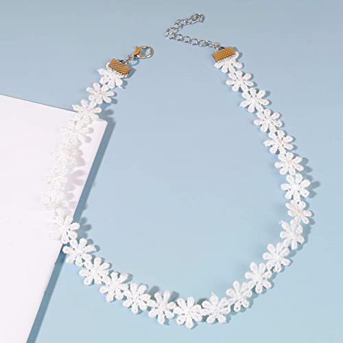 Boho Daisy Lace Choker Necklace for Women