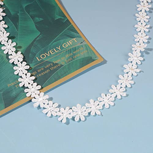 Boho Daisy Lace Choker Necklace for Women