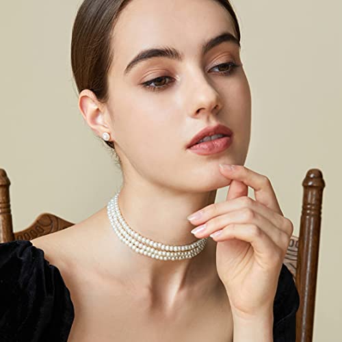 Vintage Multi-Strand Pearl Choker Necklace