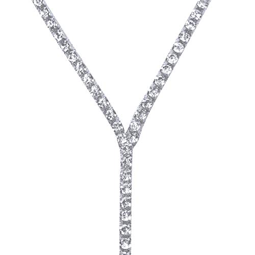 Rhinestone Tassel Choker Necklace Set for Women