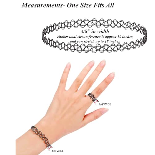 Retro Henna Tattoo Necklace, Bracelet & Ring Set