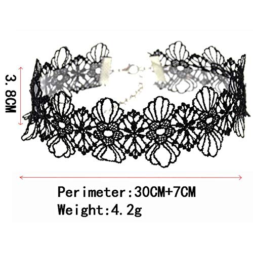 10PCS Assorted Color Lace Choker Necklace Set