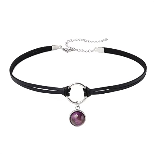 Gothic O Ring Crystal Choker Necklace
