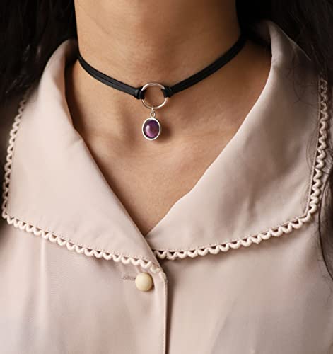 Gothic O Ring Crystal Choker Necklace