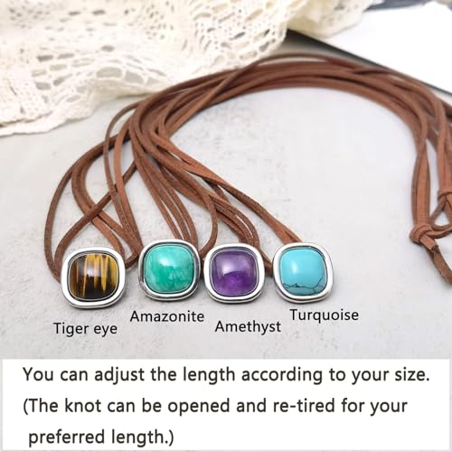 Tiger Eye Velvet Choker Necklace for Him/Her