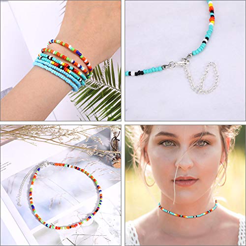 Bohemian Seed Bead Necklace Set for Women