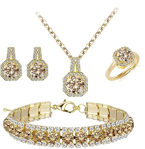 Cubic Zirconia Wedding Jewelry Set for Women