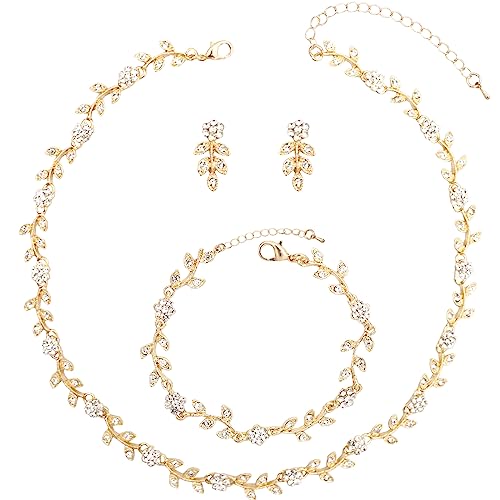 Bridal Austrian Crystal Jewelry Set: Choker & Earrings