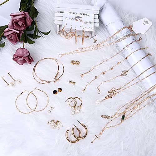 38 PCS Gold Jewelry Set for Women’s Fashion