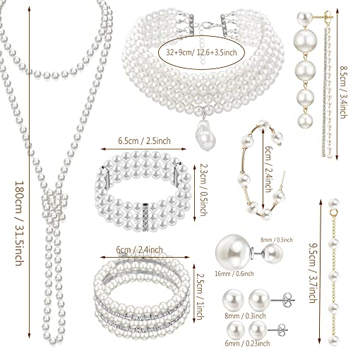 16-Piece Pearl Jewelry Set for Women