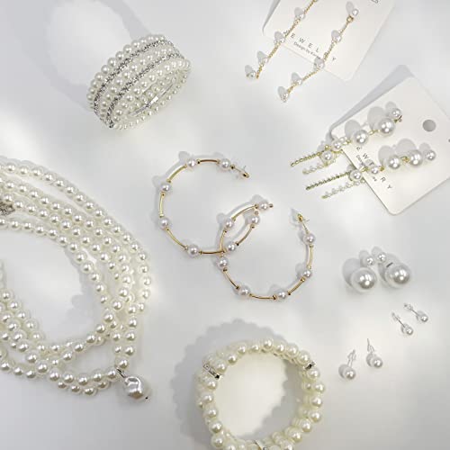 16-Piece Pearl Jewelry Set for Women