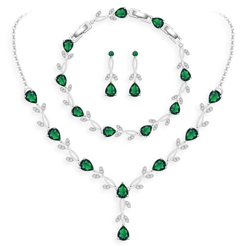 Emerald Jewelry Set for Women & Bridesmaids