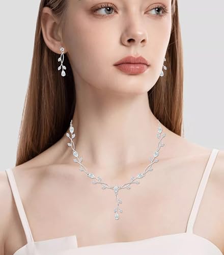 Elegant Cubic Zirconia Bridal Jewelry Set