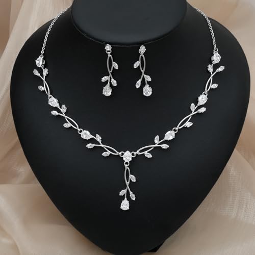 Elegant Cubic Zirconia Bridal Jewelry Set