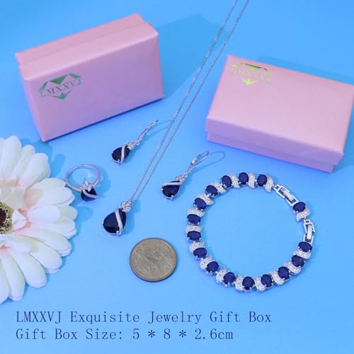 Royal Blue Sapphire Jewelry Set for Women