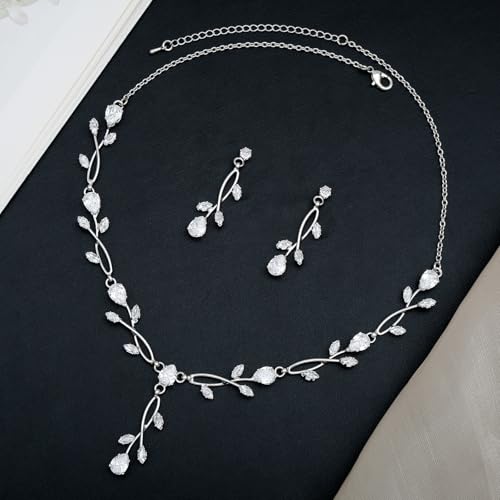 Elegant Cubic Zirconia Bridal Jewelry Set