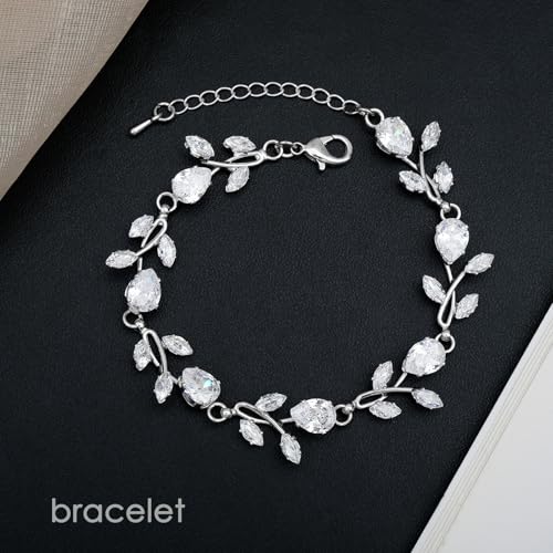 Elegant Cubic Zirconia Bridal Jewelry Set