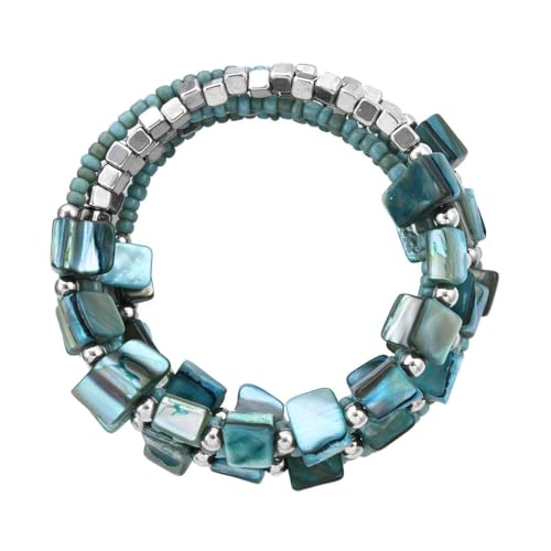 Chunky Blue Beaded Jewelry Set for Women