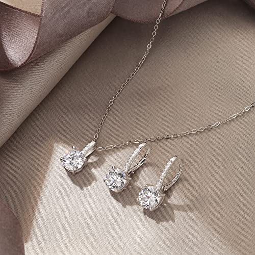 Sterling Silver Wedding Jewelry Set with CZ