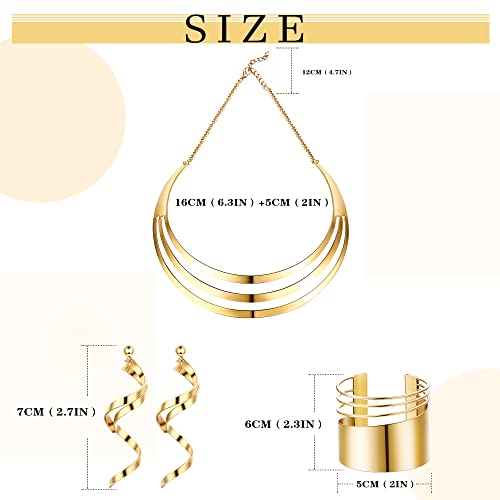 JOERICA Gold Tone Choker Necklace and Bracelet Set