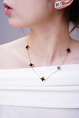 Elegant 18K Gold Plated Clover Jewelry Set