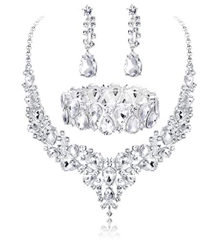 Udalyn Rhinestone Bridal Jewelry Set for Weddings