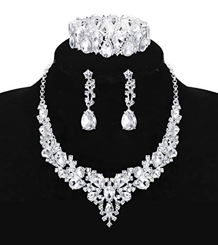 Udalyn Rhinestone Bridal Jewelry Set for Weddings