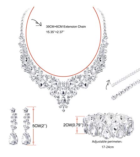 Udalyn Rhinestone Bridal Jewelry Set for Weddings